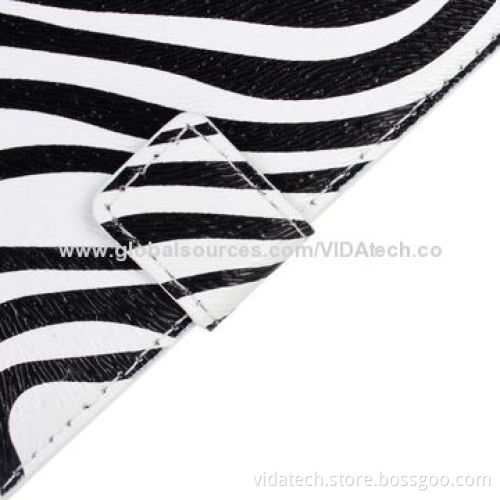 Zebra Pattern Leather Case with Card Slot and Holder, for iPhone 5/5S